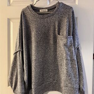 Impressions Heather Gray Crew Neck Sweater
